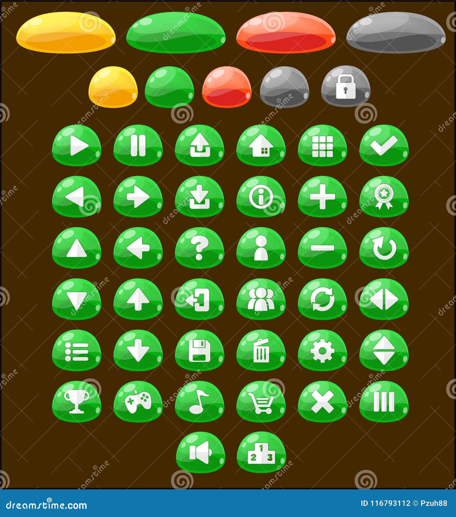 Colorful Jelly Game Button Set Stock Vector Illustration Of Round Green Colorful Jelly Game Button Set Stock Vector Illustration Of Round Green