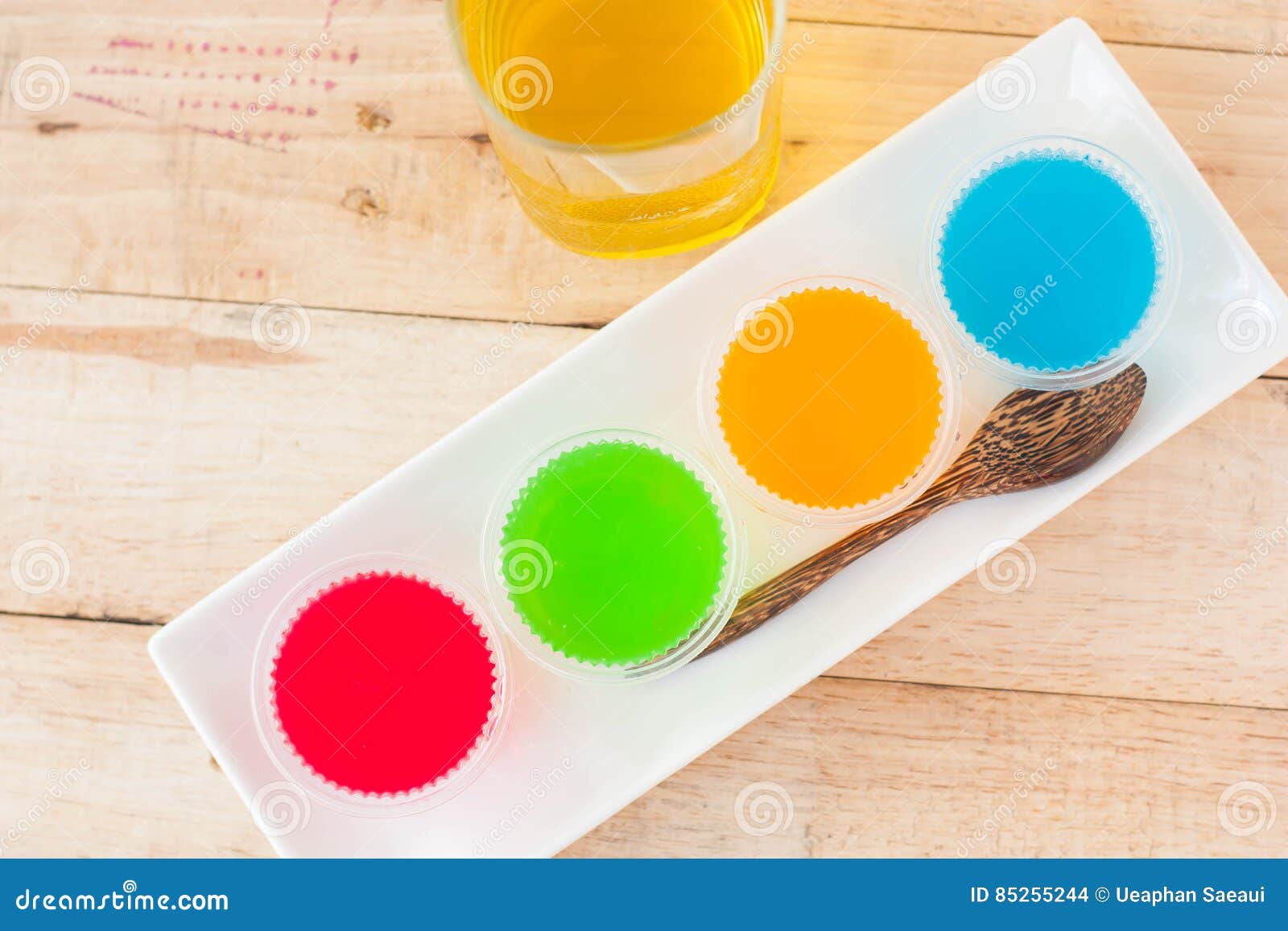 Colorful Jelly is Made from Fruit Juice. Stock Photo Image of meal
