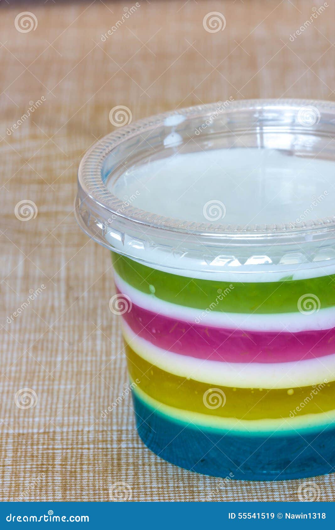 Colorful Jelly in Plastic Cups Stock Image Image of colorful, cups