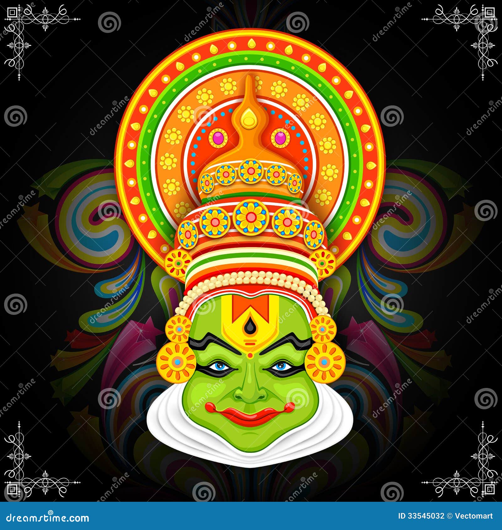 kathakali half face