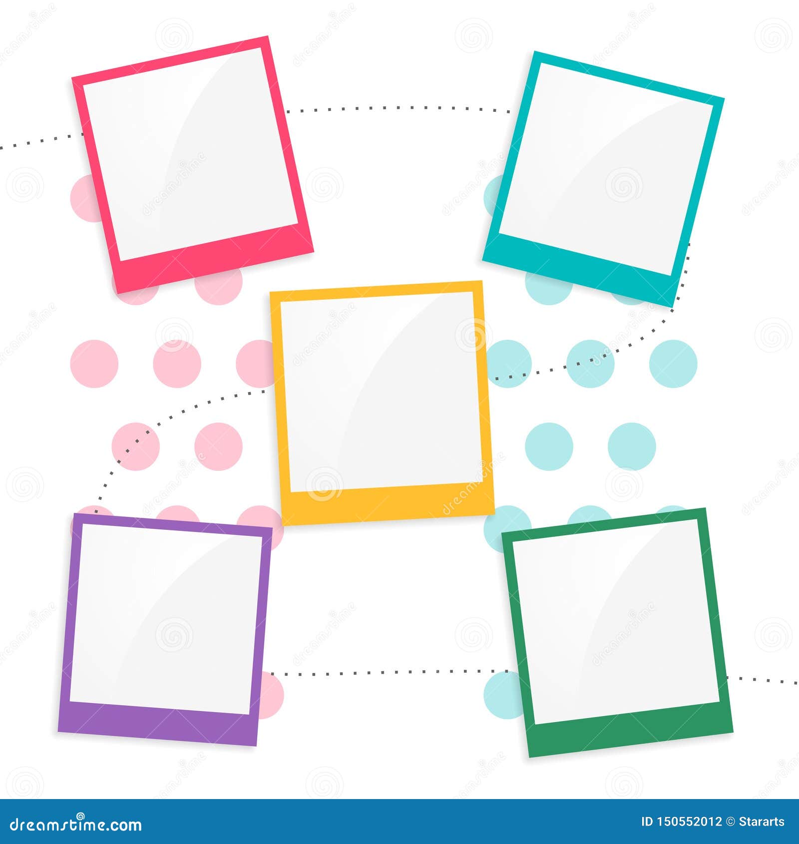 Colorful Kids Scrapbook Page Template Stock Vector - Illustration of