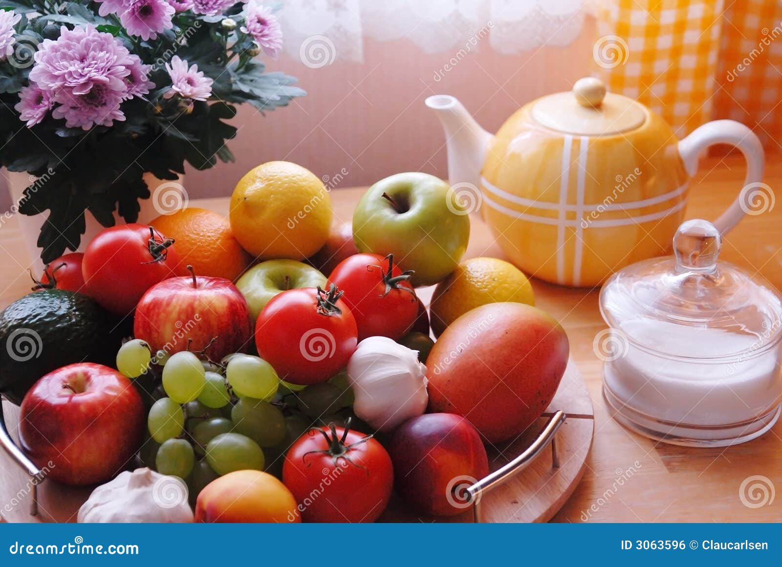 Colorful kitchen table stock photo. Image of table, peach 3063596