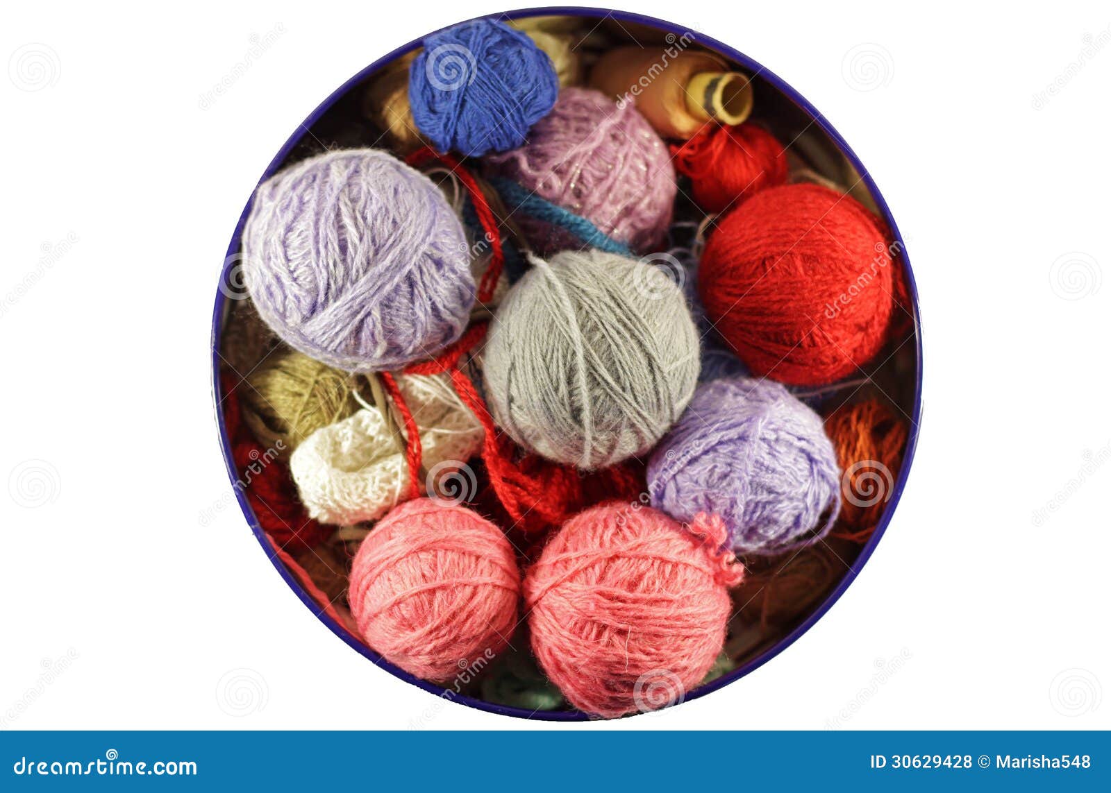 Colorful Knitting Wool Balls Stock Photo Image of color, purple 30629428