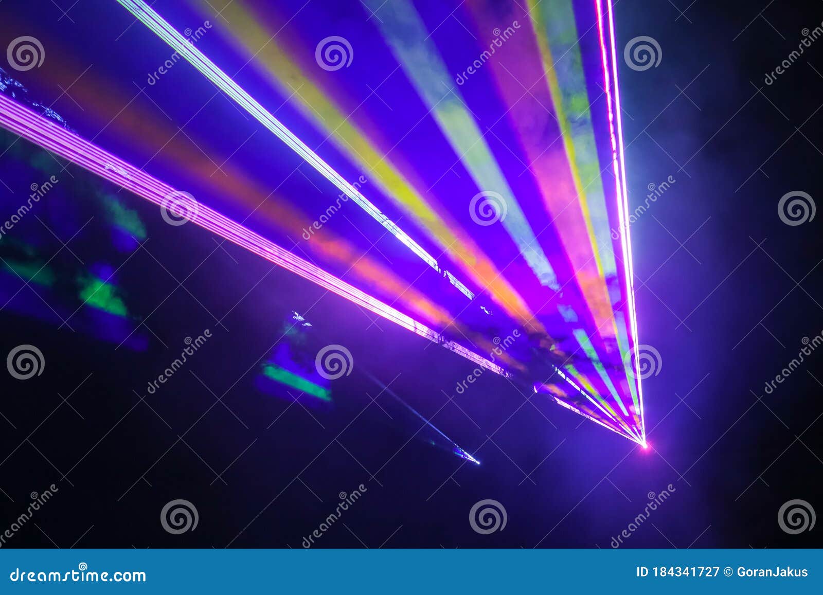 Colorful Laser Show Stock Image. Image Of Evening, Effect - 184341727