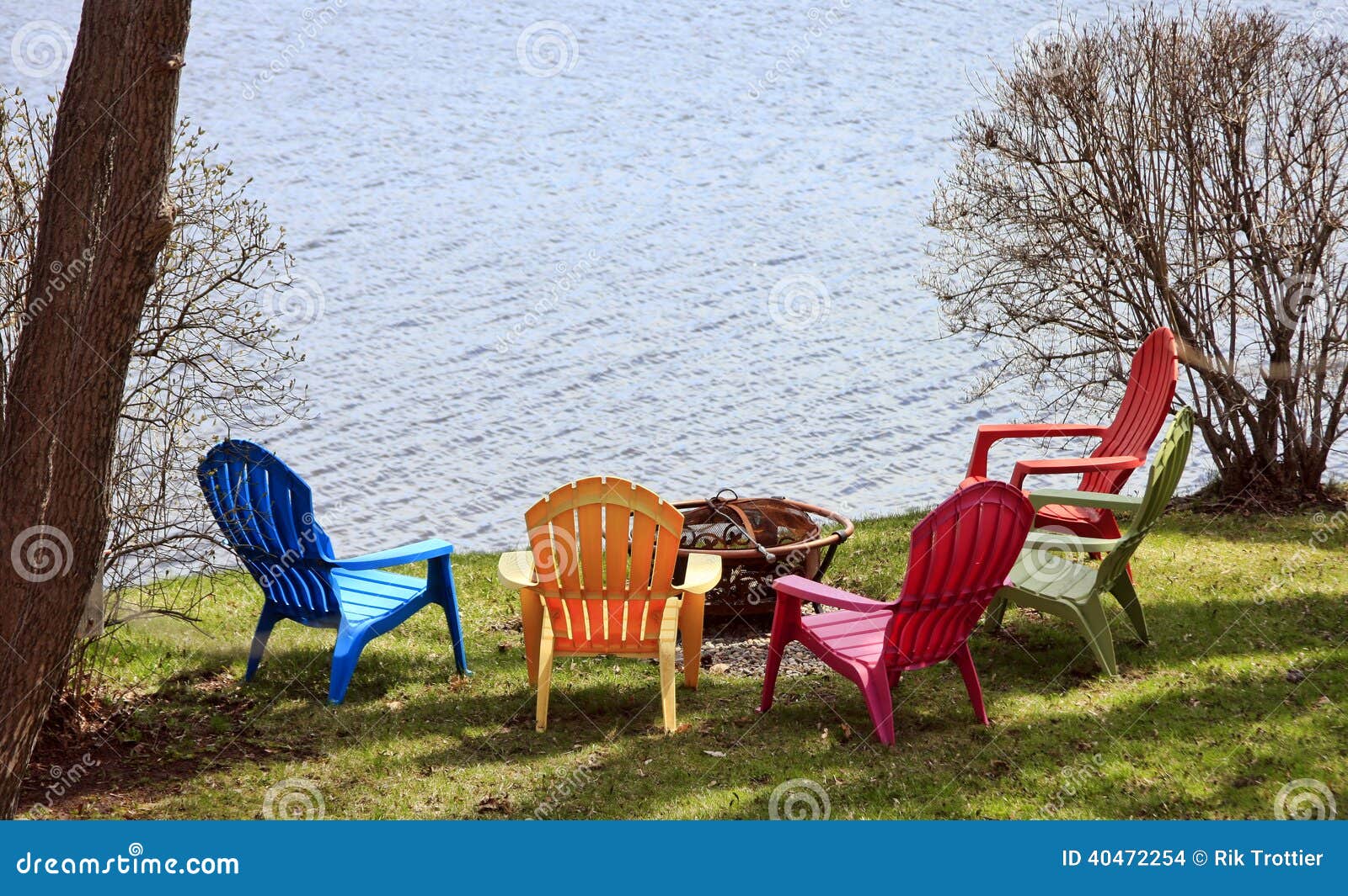 Colorful Lawn Chairs Stock Photo Image Of Colorful Shore 40472254
