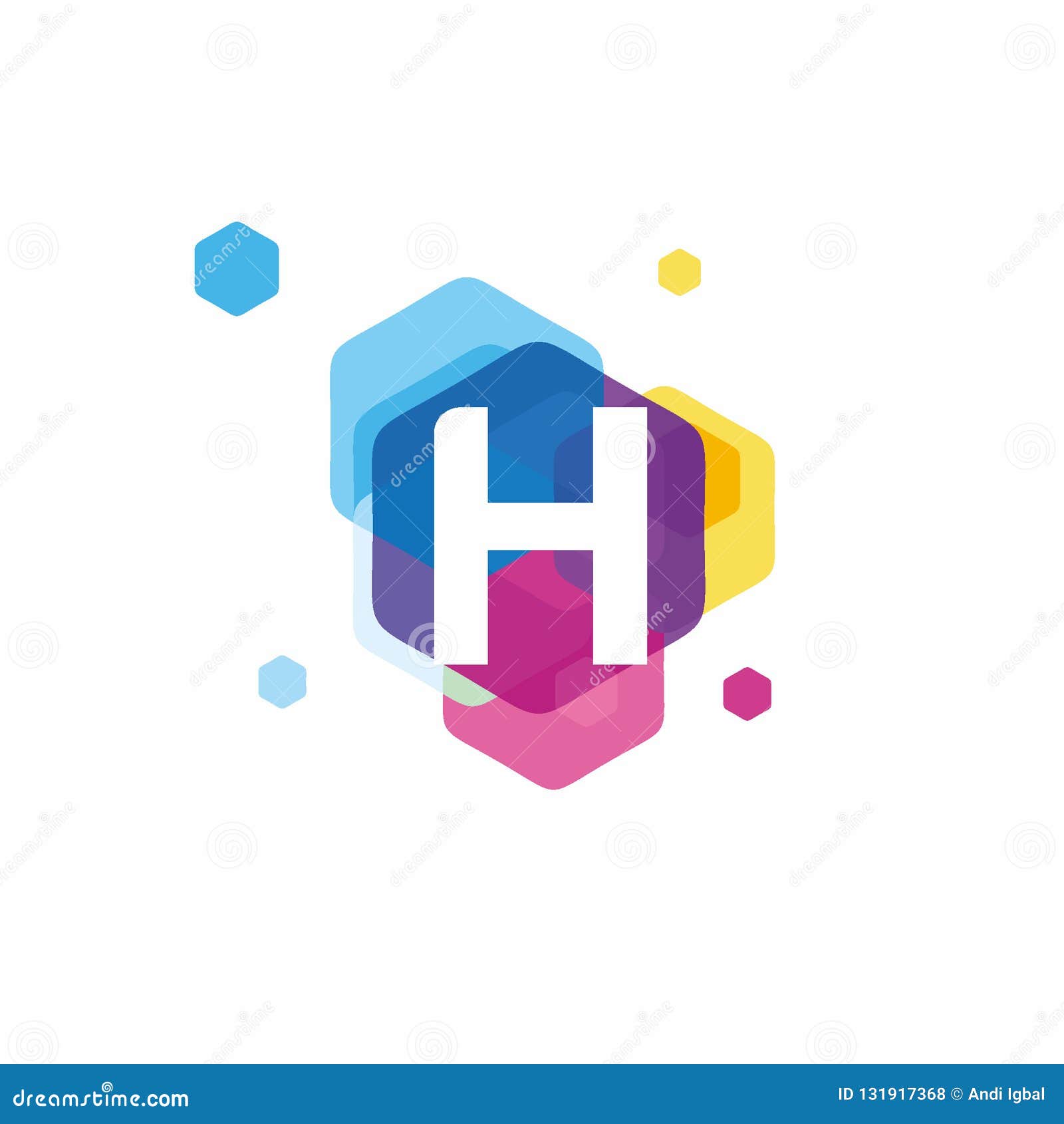 Colorful of Letter H Logo Design Concept, Modern Initial Logo ...