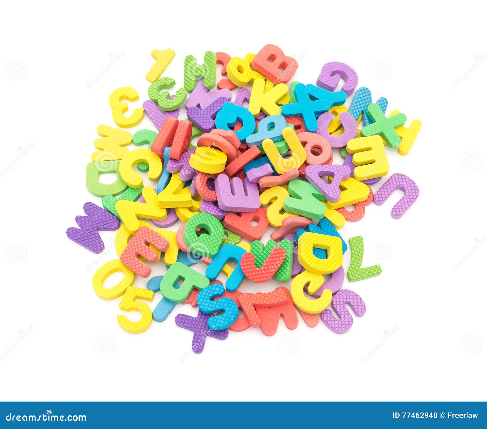 colorful letters of alphabet jigsaw puzzle stock photo