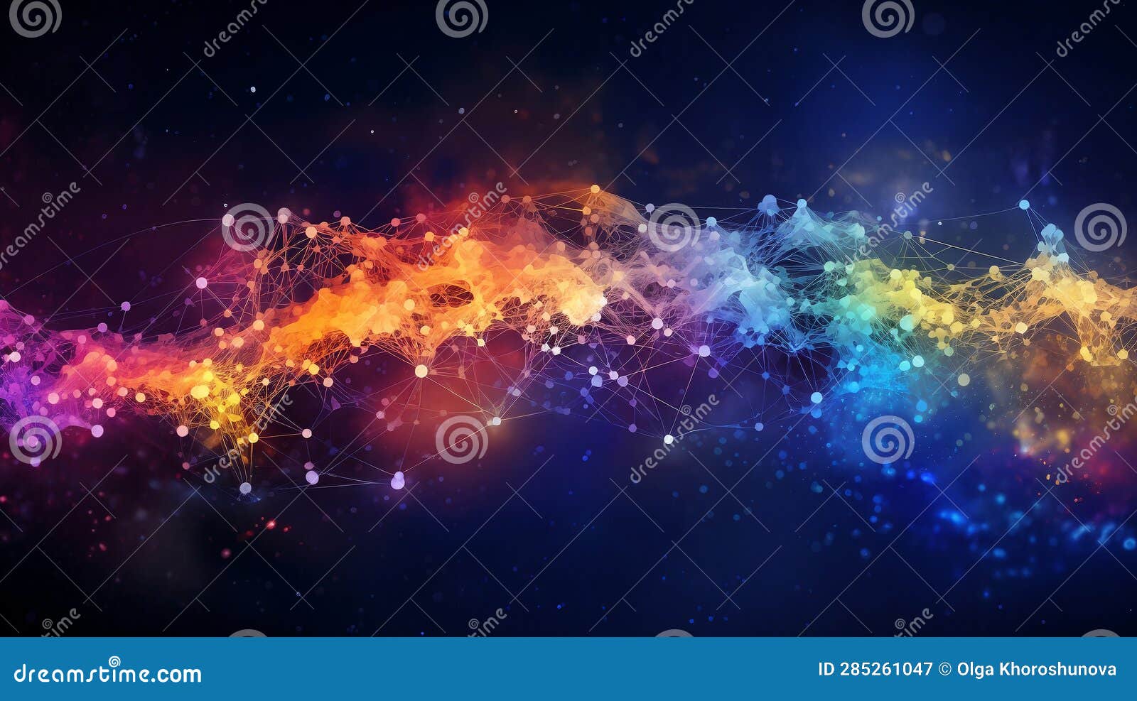 Colorful Lines Intertwine, Symbolizing a Vibrant Connection