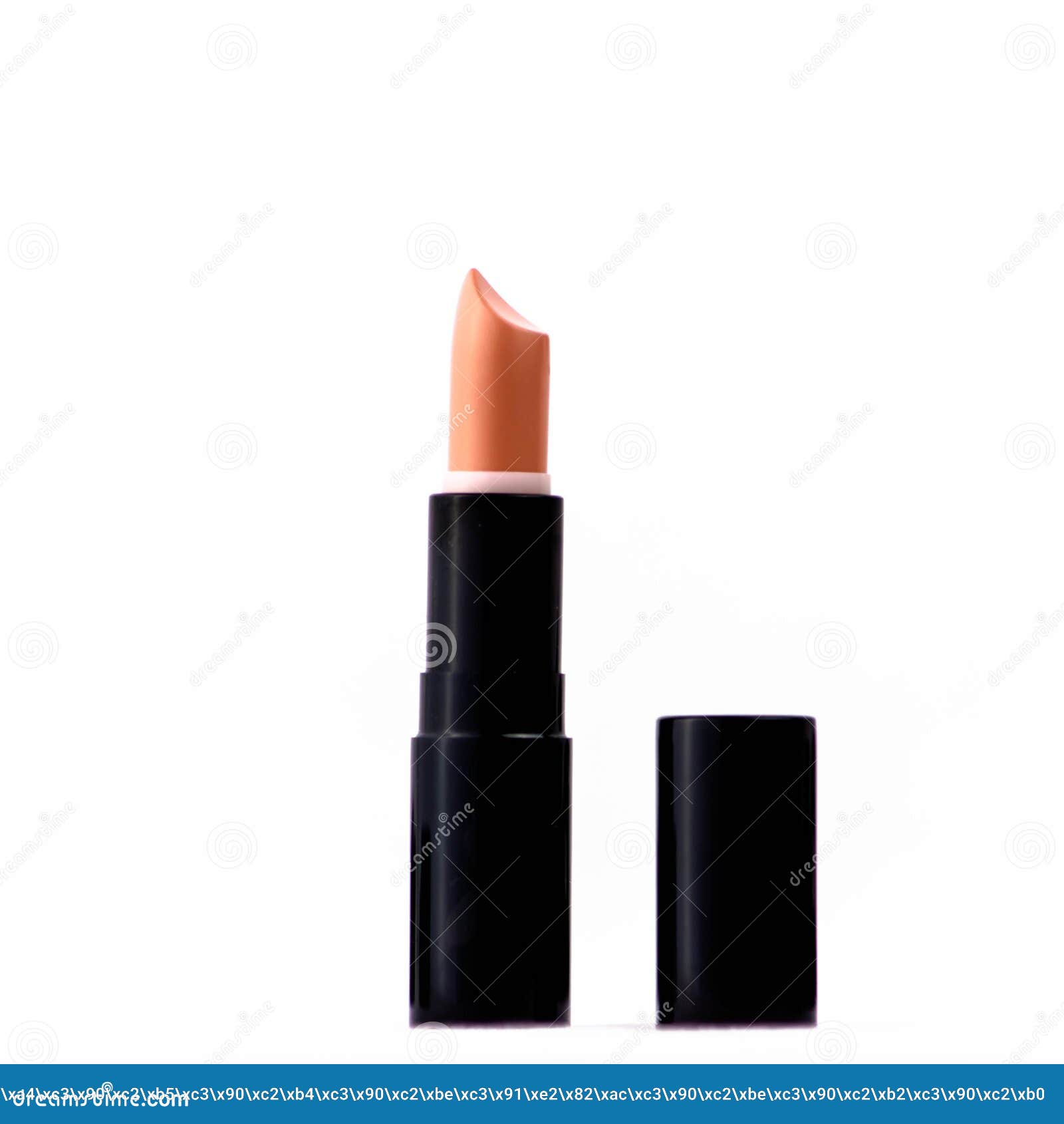 colorful lipstick on white background