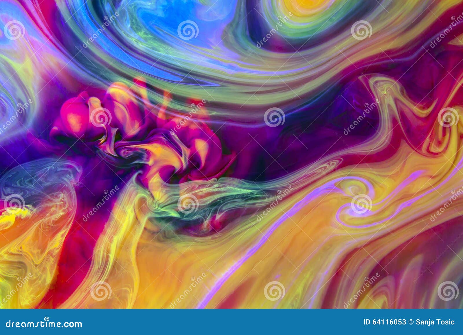 colorful liquids underwater. psychedelic colors.