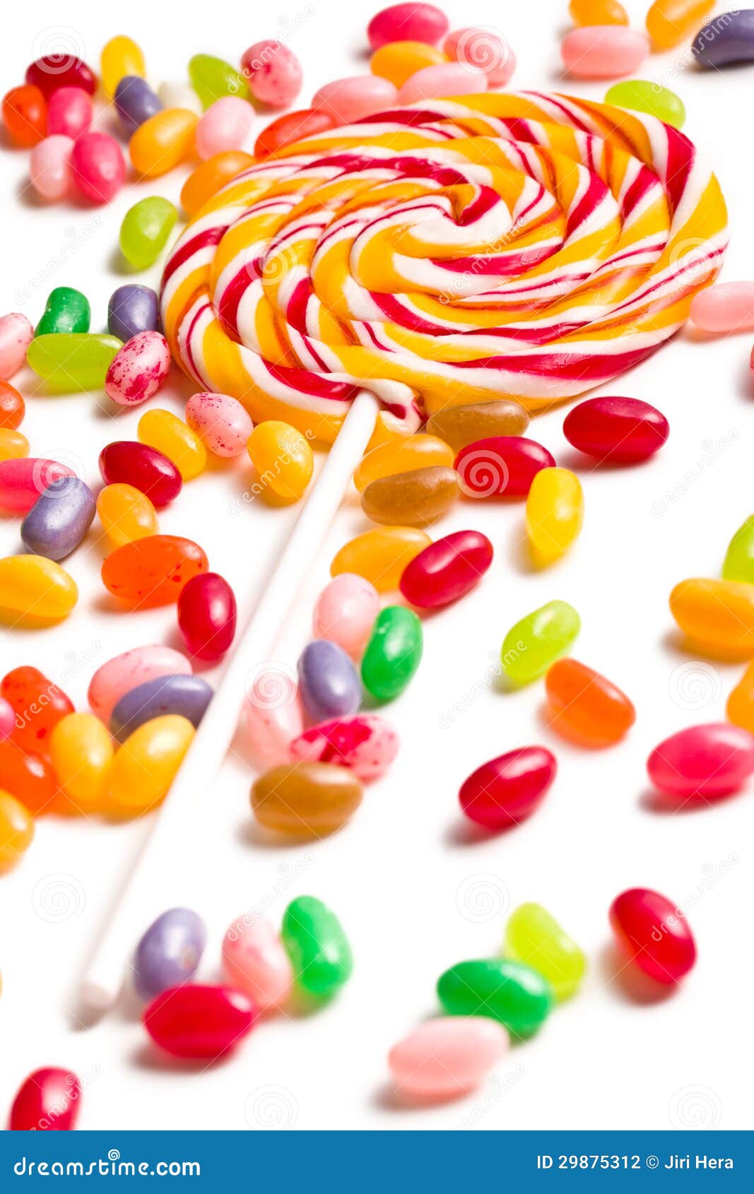 Colorful Lollipop with Jelly Beans Stock Photo Image of jellybean