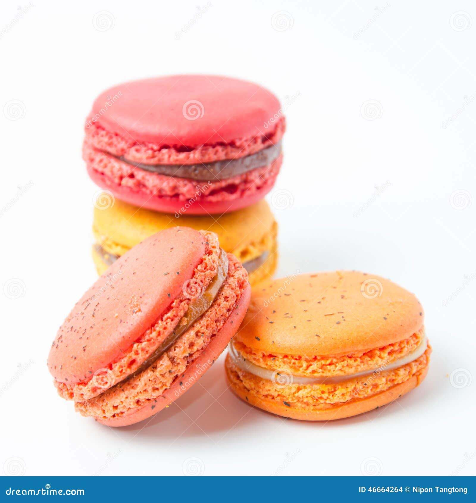 Colorful of Macaroons on White Background Stock Photo - Image of ...