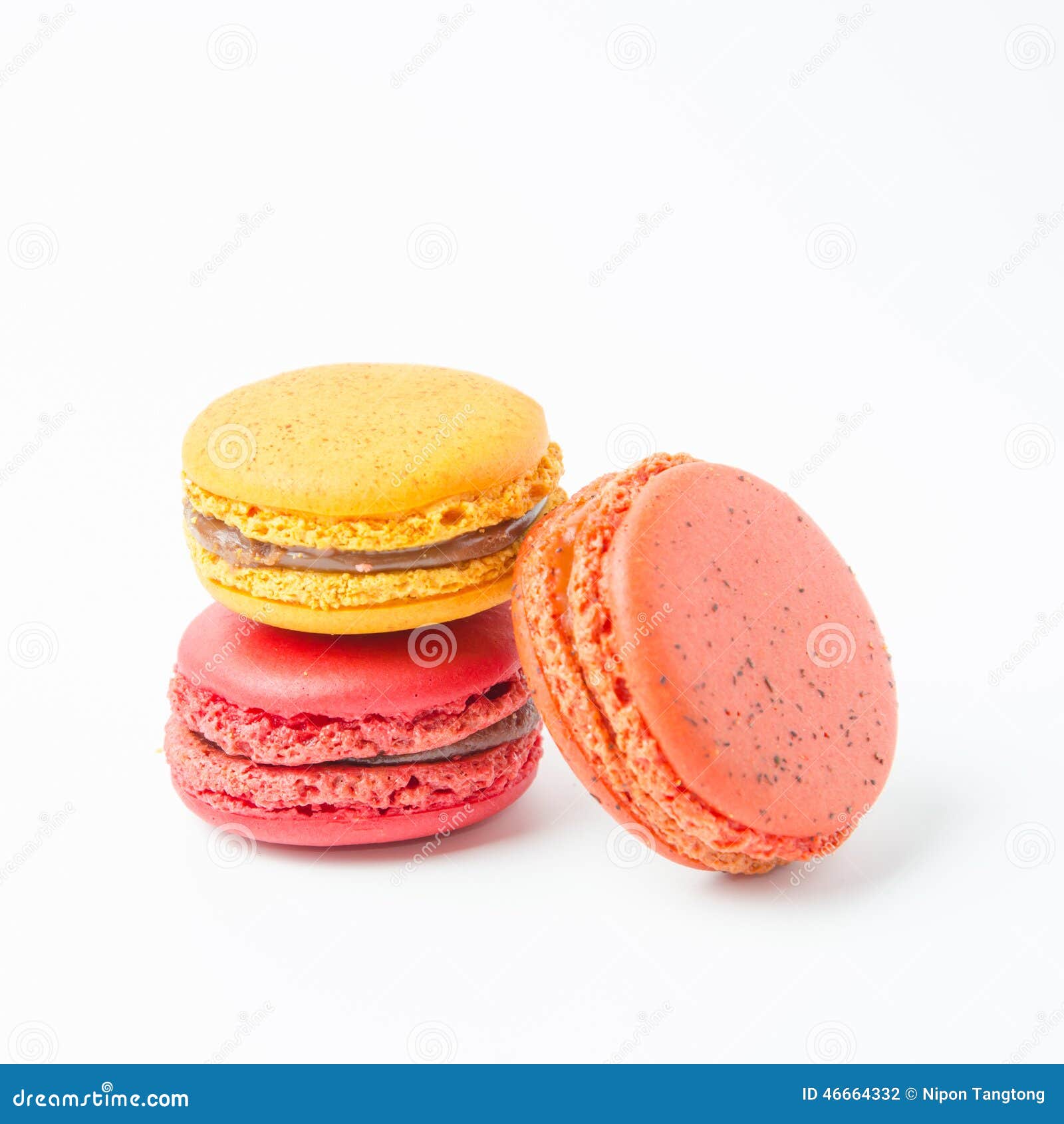 Colorful of Macaroons on White Background Stock Photo - Image of green ...