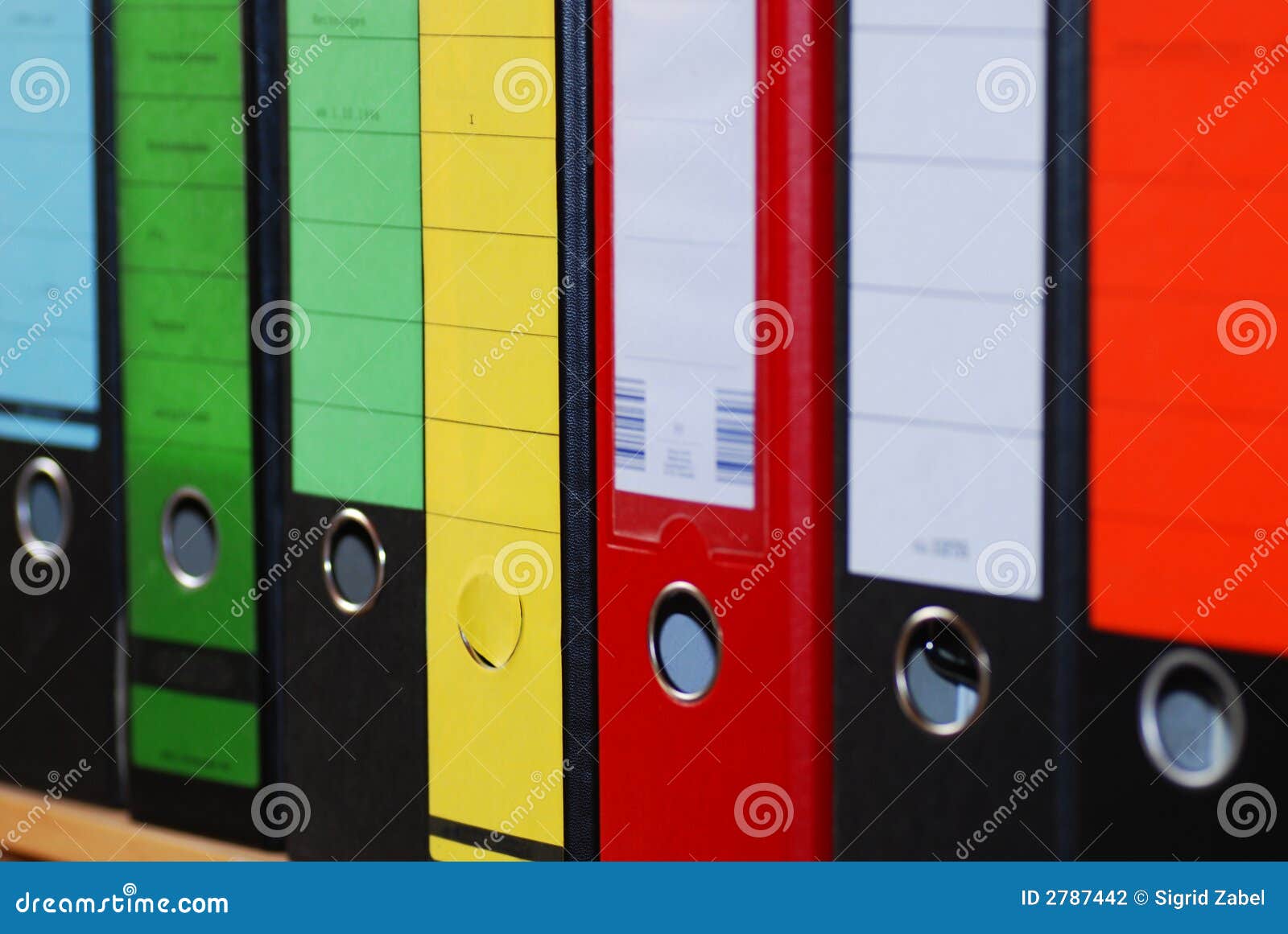colorful magazine file boxes