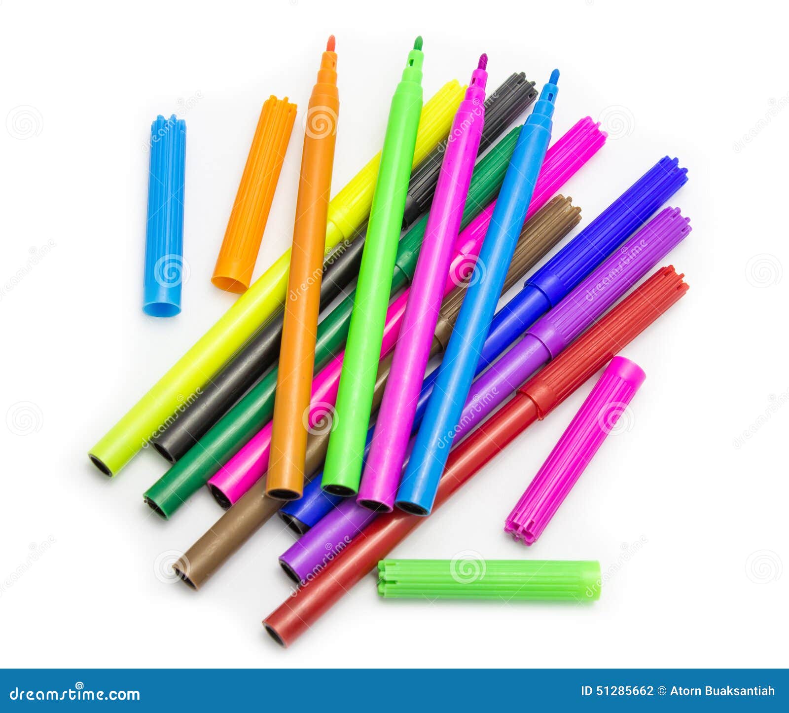 colorful markers pens multicolored felt pens