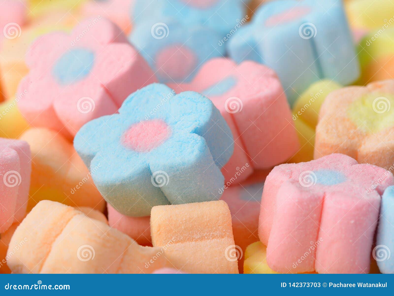 Colorful Marshmallows Candy for Background Uses Stock Image Image of