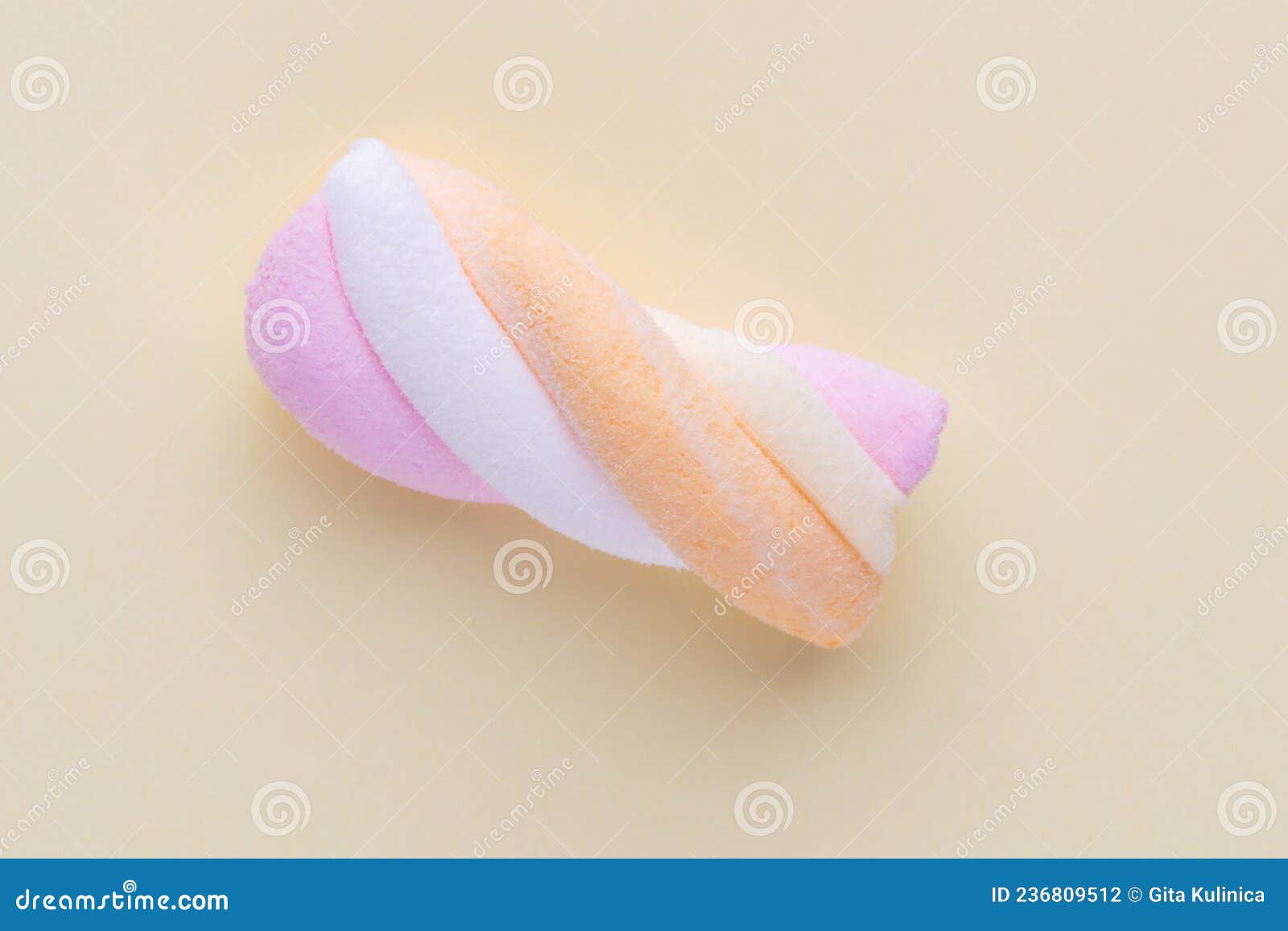 Colorful Marshmallows on Pastel Background. Stock Photo Image of