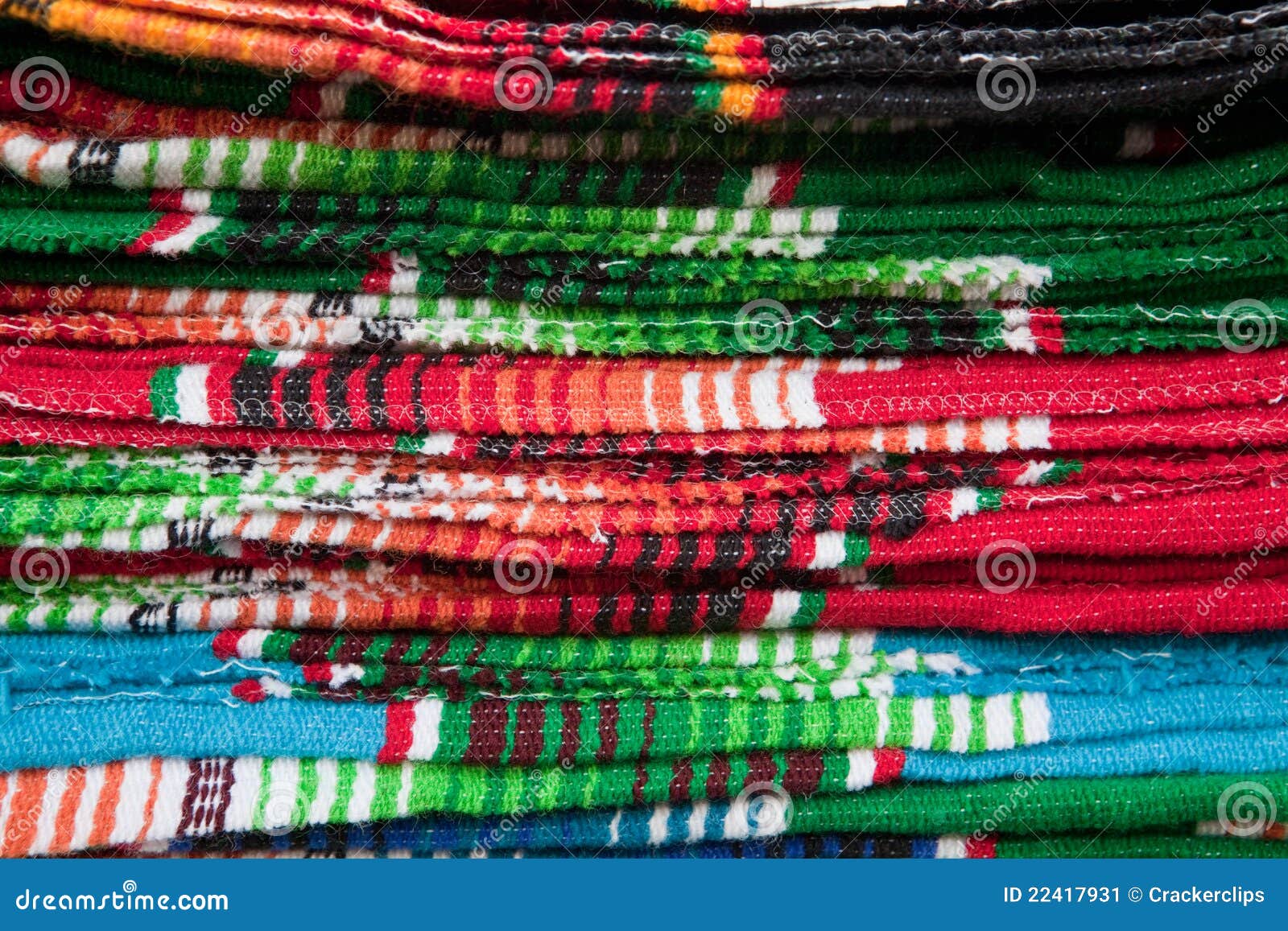 Colorful Mexican Blankets stock image. Image of cloth 22417931