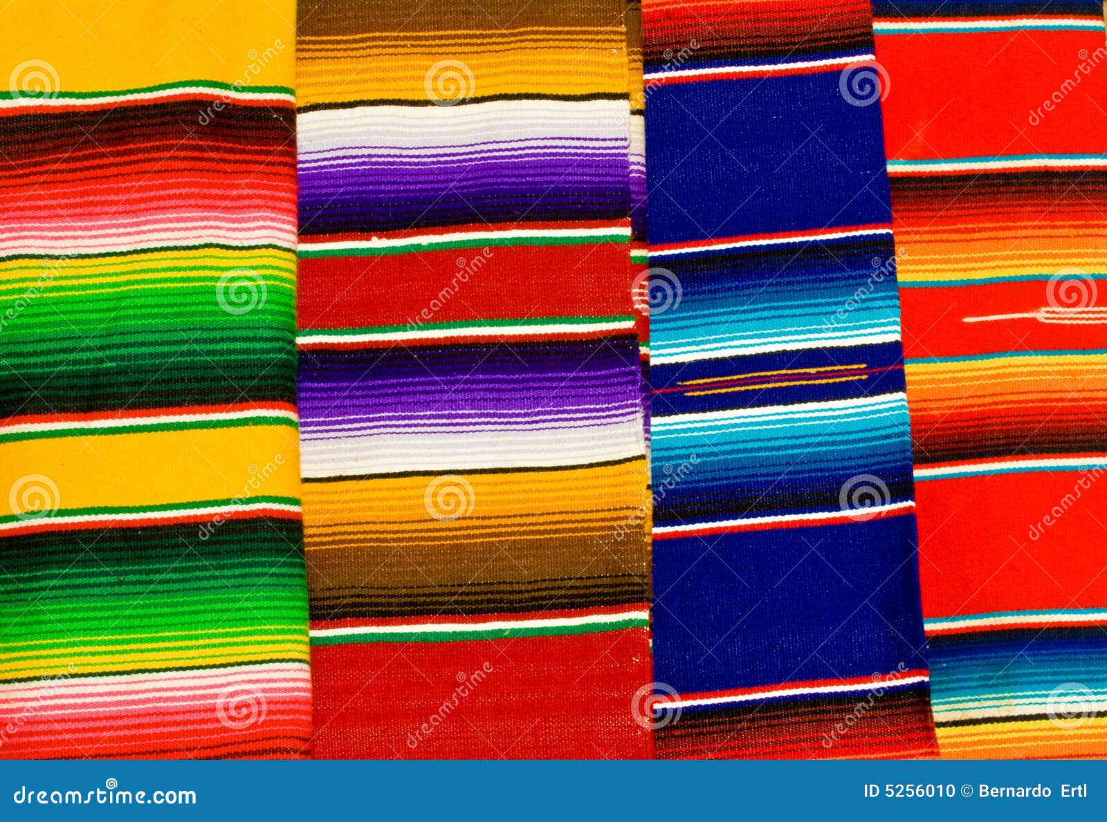 Colorful mexican blankets stock photo. Image of mexico 5256010