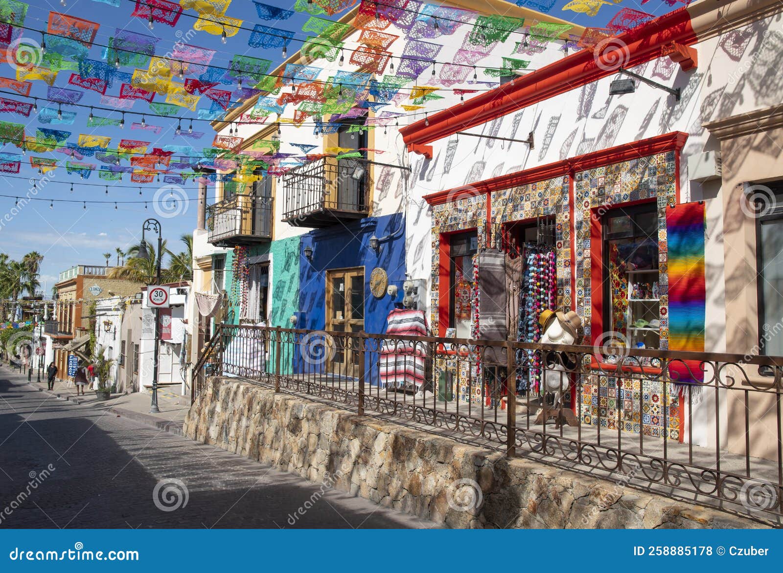 Colorful Mexican flag, San Jose del Cabo, Mexico For sale as Framed Prints,  Photos, Wall Art and Photo Gifts