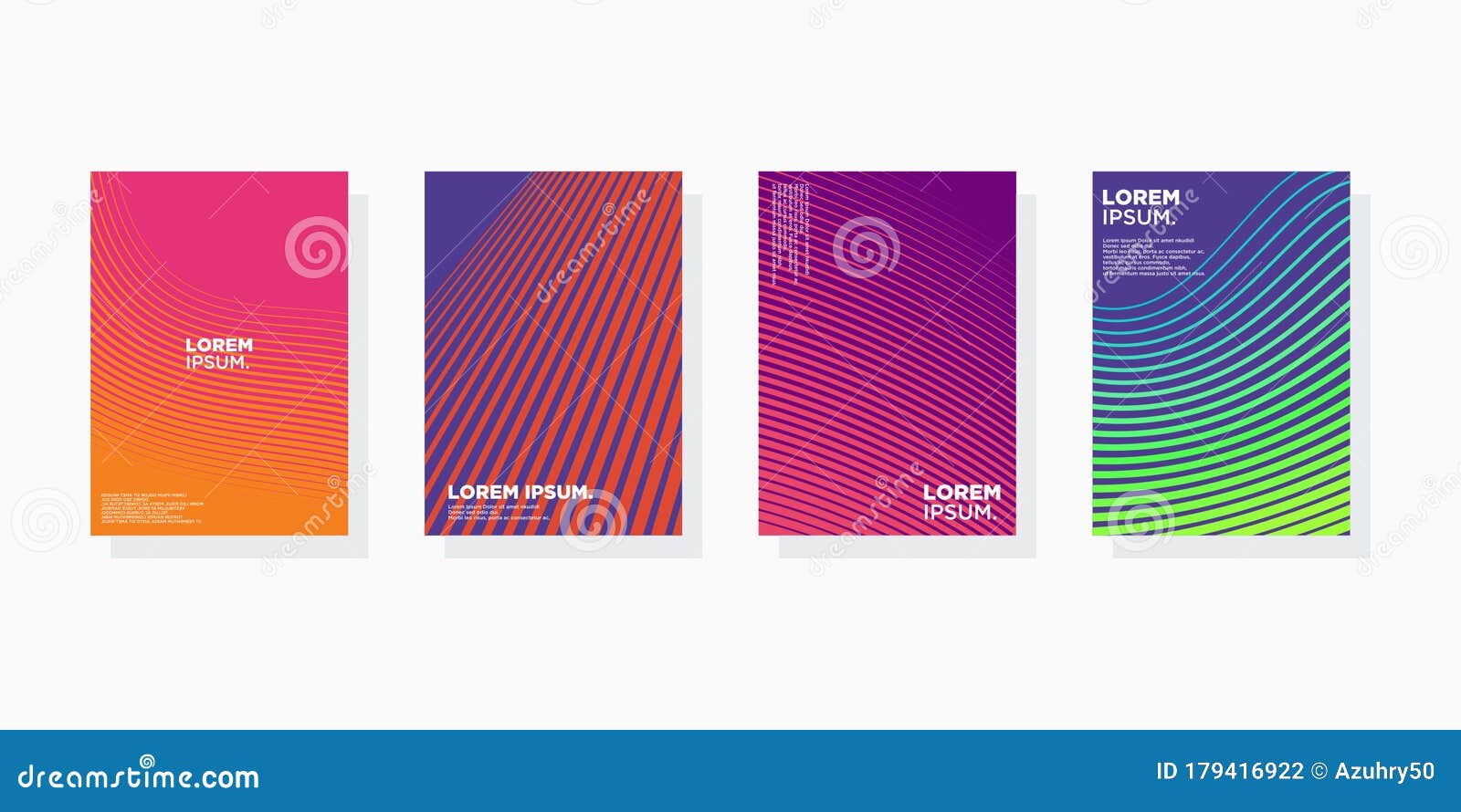 Colorful Minimal Modern Cover Abstract Background Covers Set. Cool