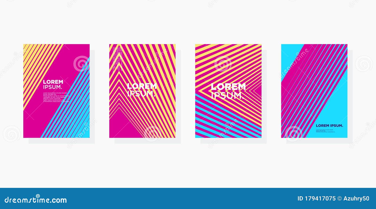 Colorful Minimal Modern Cover Abstract Background Covers Set. Cool