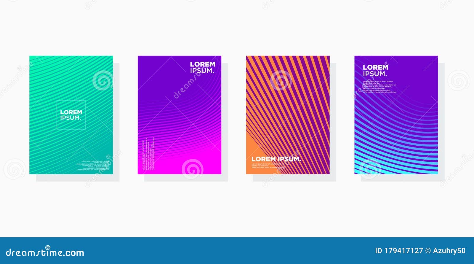 Colorful Minimal Modern Cover Abstract Background Covers Set. Cool
