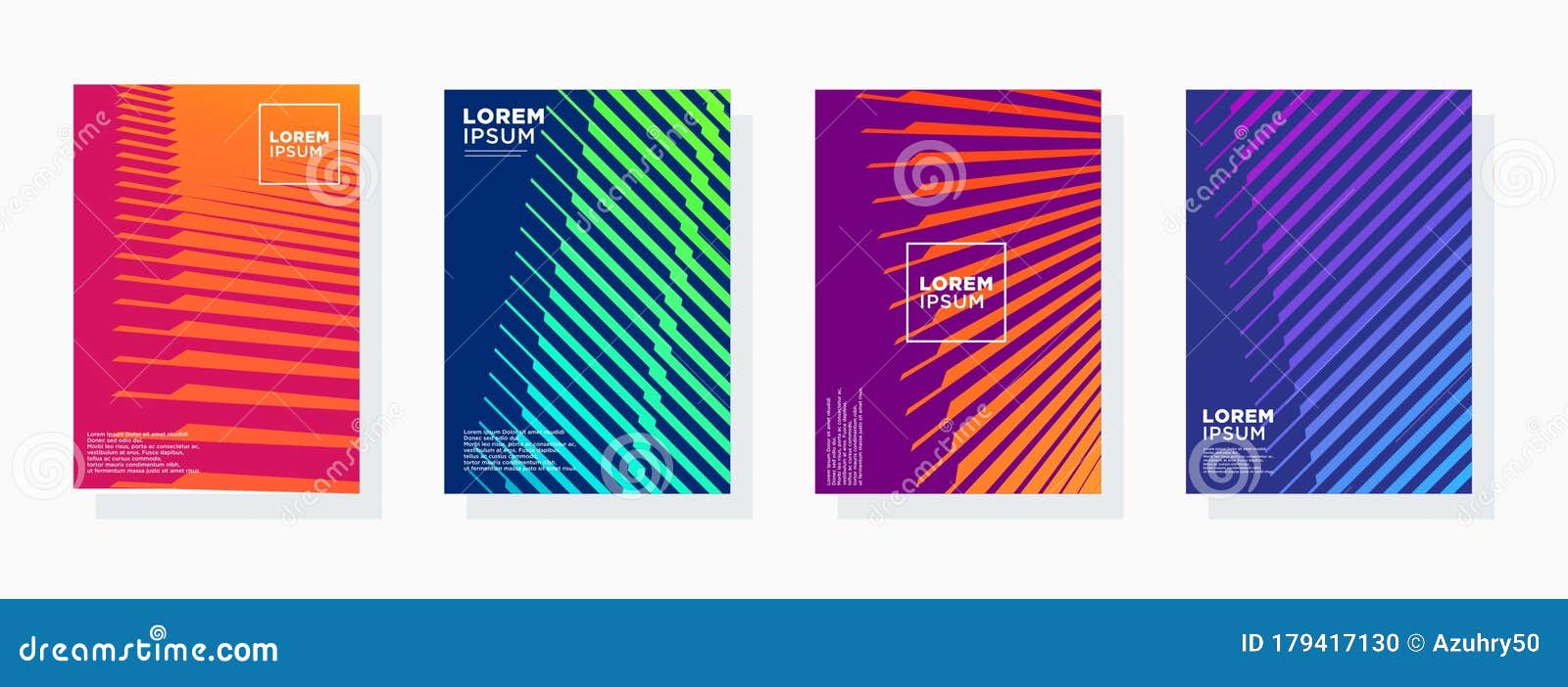 Colorful Minimal Modern Cover Abstract Background Covers Set. Cool