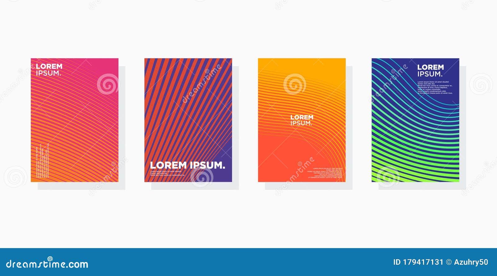 Colorful Minimal Modern Cover Abstract Background Covers Set. Cool