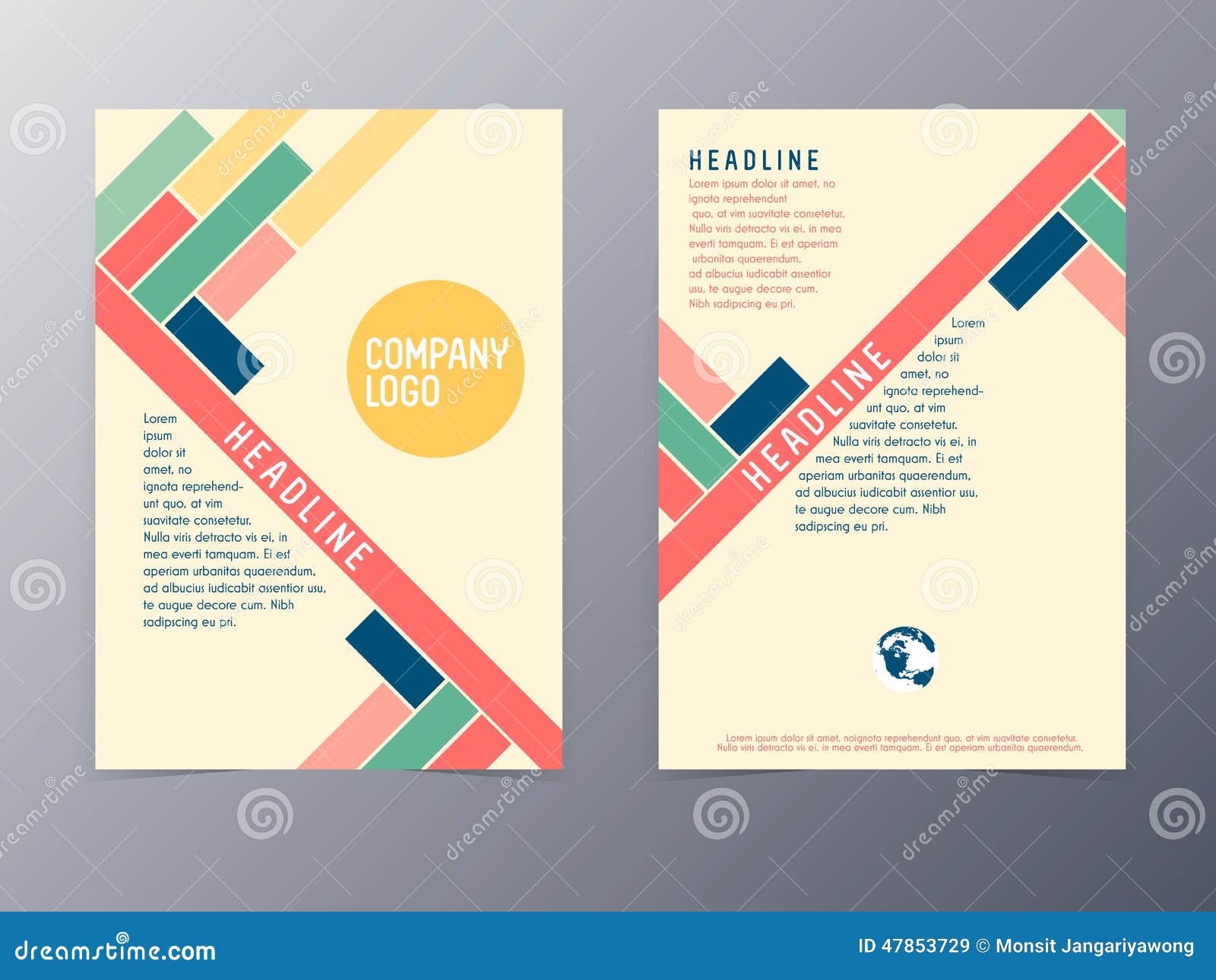 Colorful Modern Design Flyer Template Vector Stock Vector Illustration Of Background Marketing