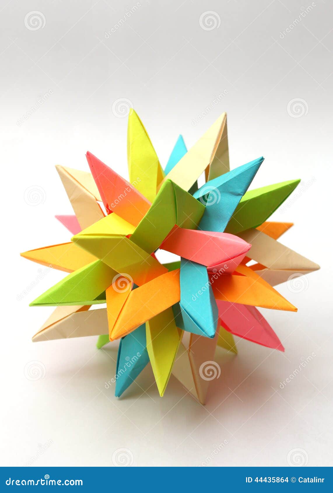 colorful modular origami star