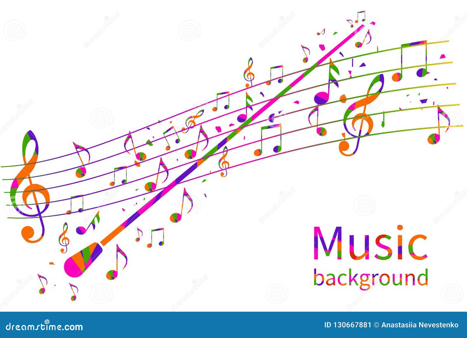 colorful music background. abstract conductor orchestra