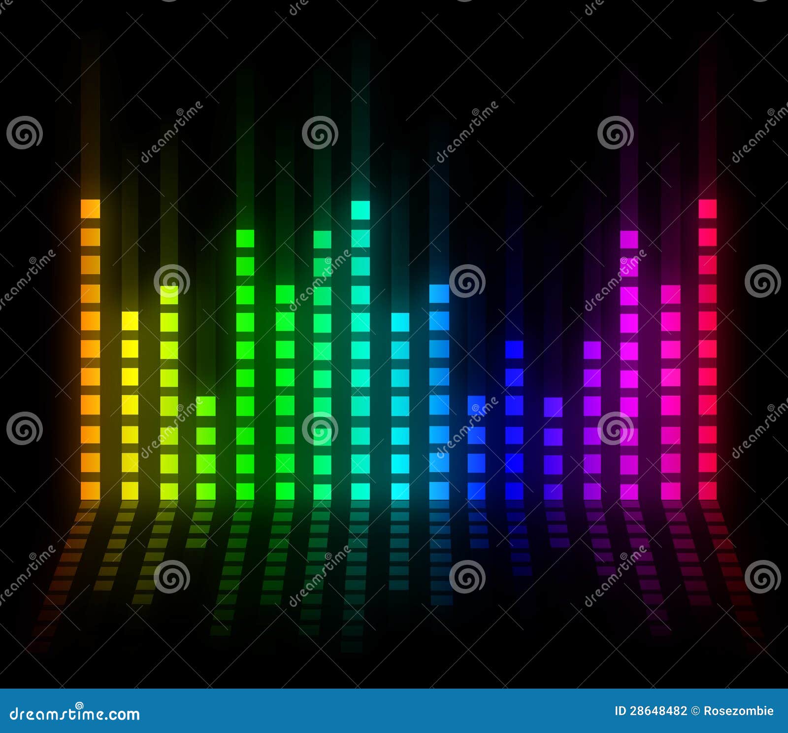 Colorful music volume stock illustration. Illustration of amplifier ...
