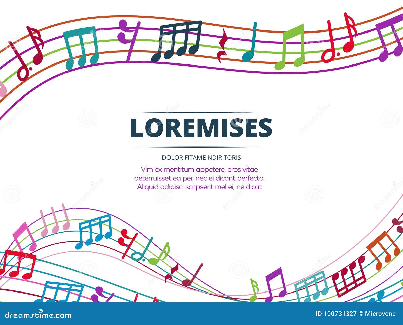 musical notes in a colorful wave musical notes in a colorful wave