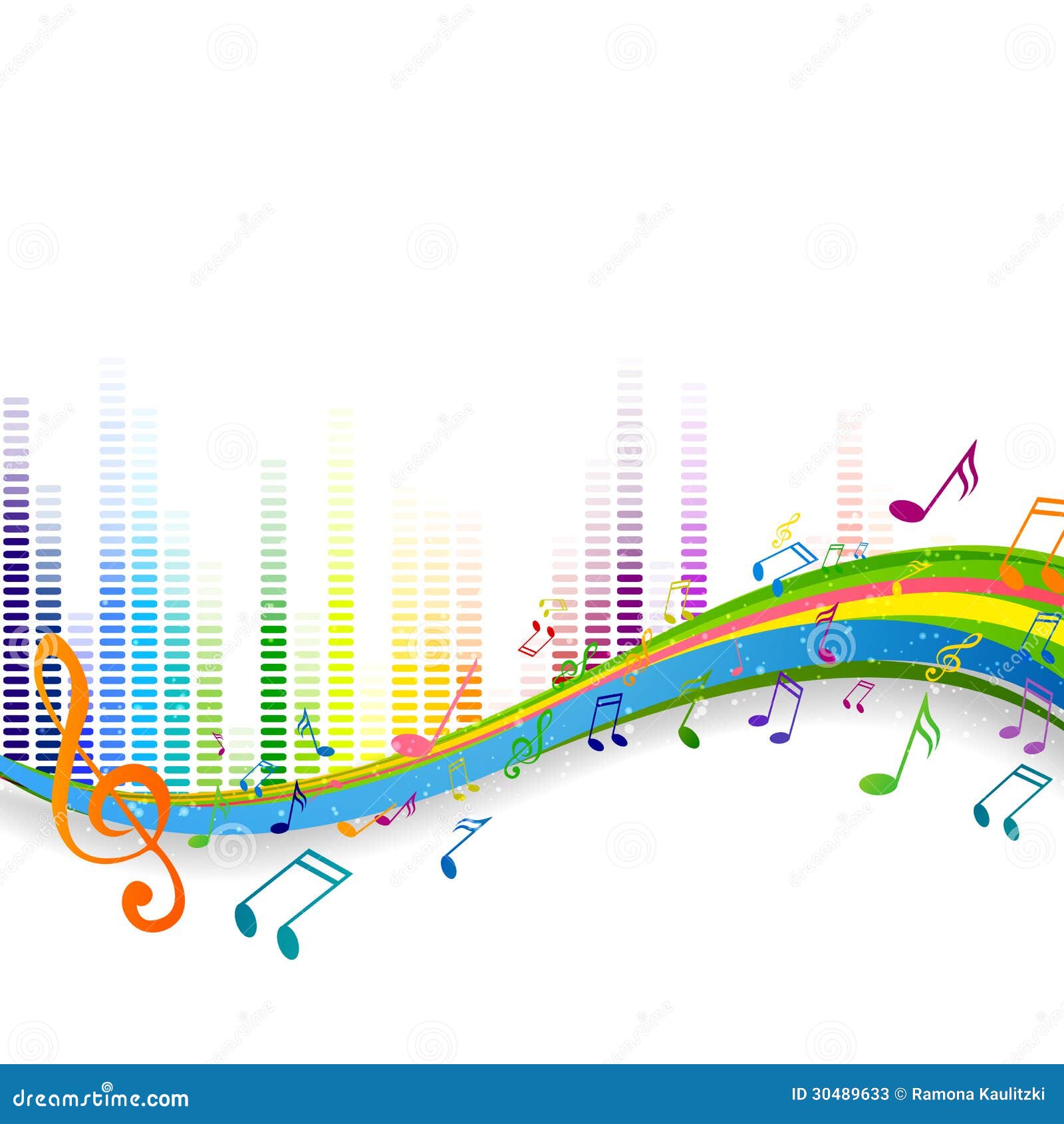 Colorful Musicnotes stock illustration. Illustration of notation 30489633