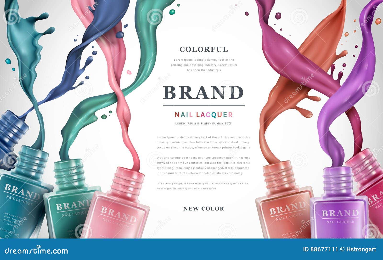 colorful nail lacquer ads