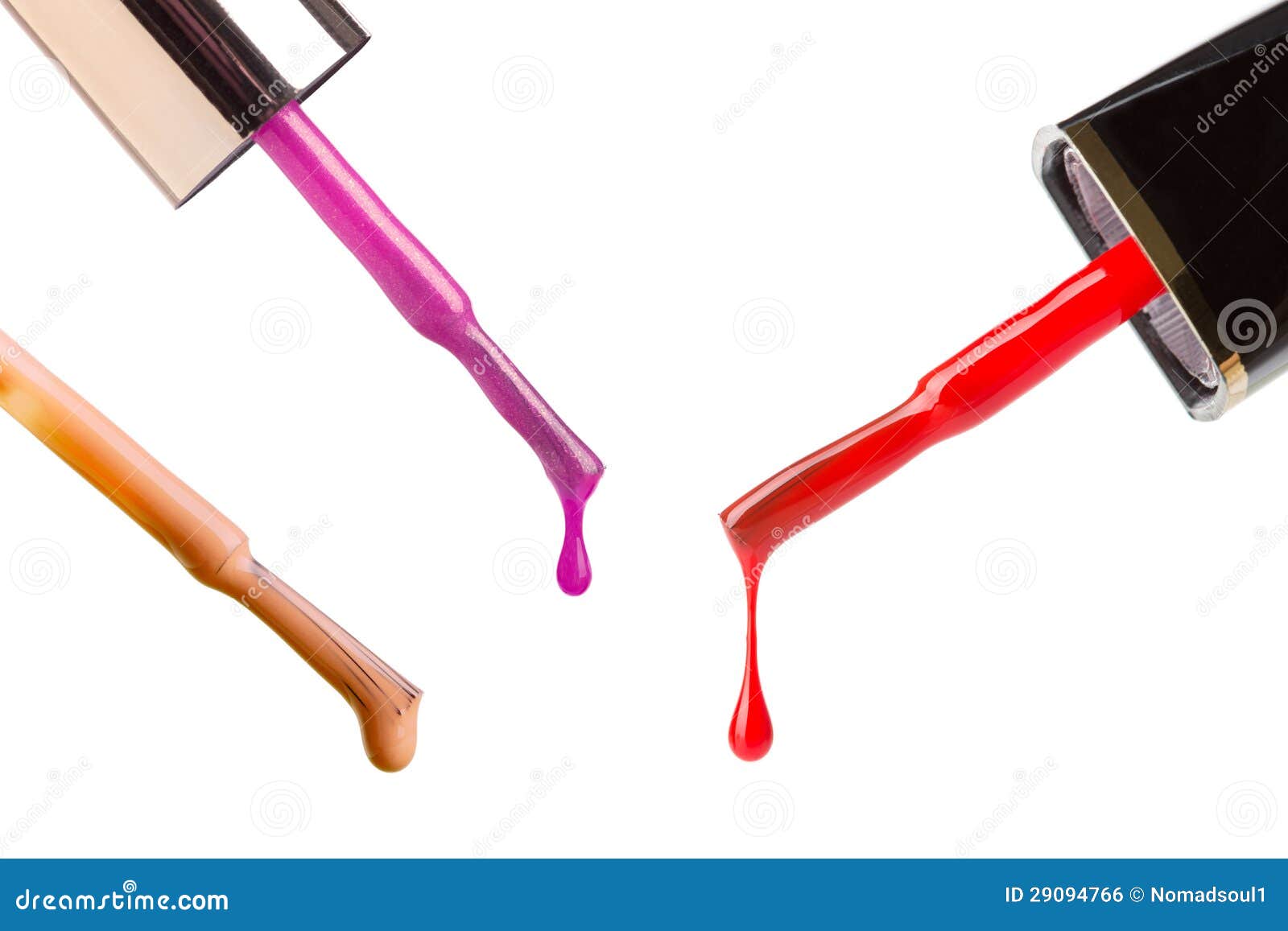 Colorful Nail Polish Applicators Stock Photo Image of group, glass