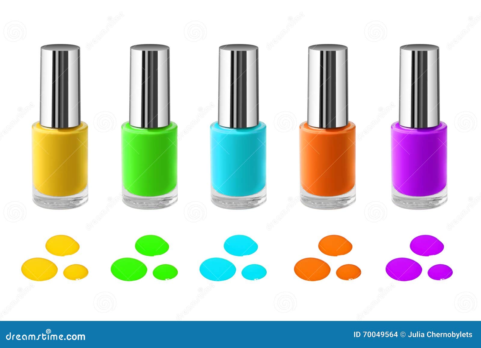 Colorful Nail Polish Bottles, Isolated Stock Photo Image of enamel