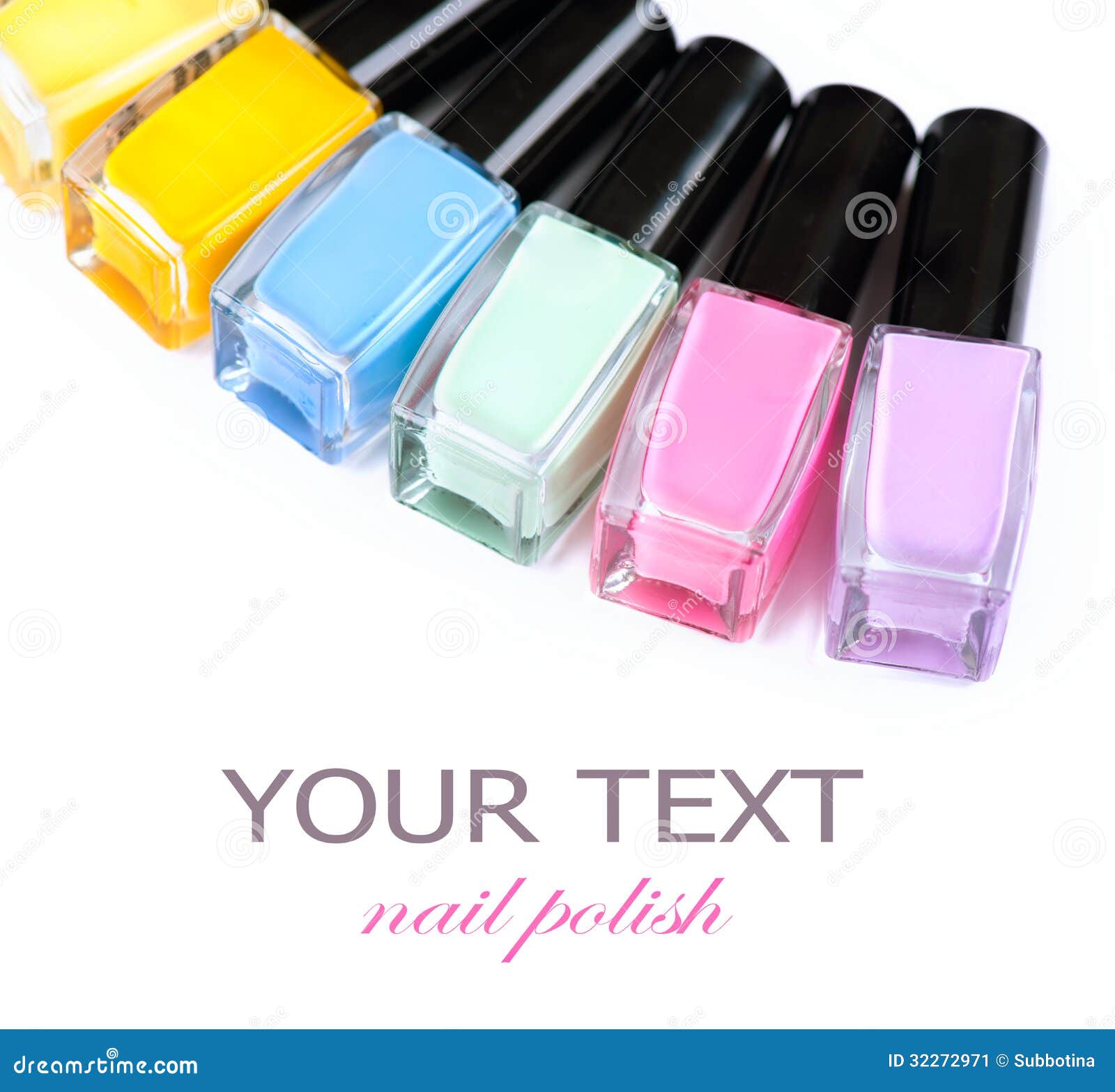 Colorful Nail Polish Bottles Stock Image Image of polish, fashion 32272971