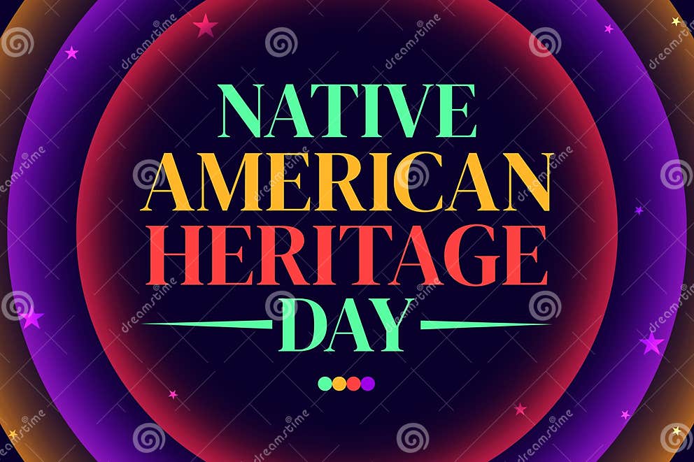 Colorful Native American Heritage Day Wallpaper in Glowing Round Shapes