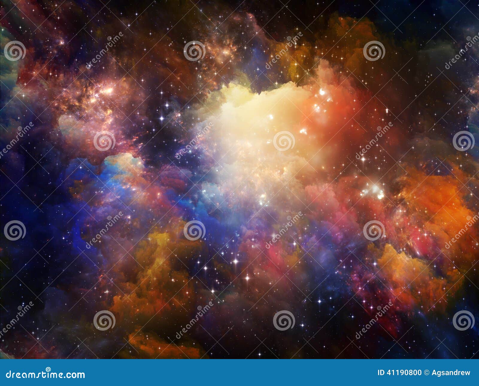 Colorful Nebula stock photo. Image of cataclysm, imagination - 41190800