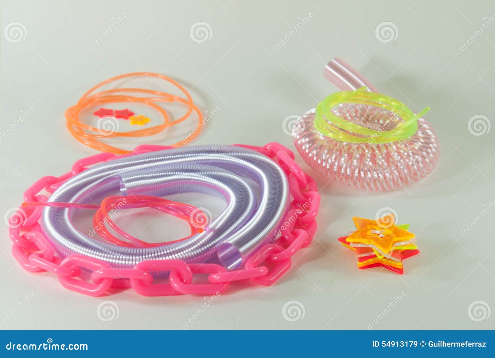 Colorful neon toys stock image. Image of colorful, yellow 54913179