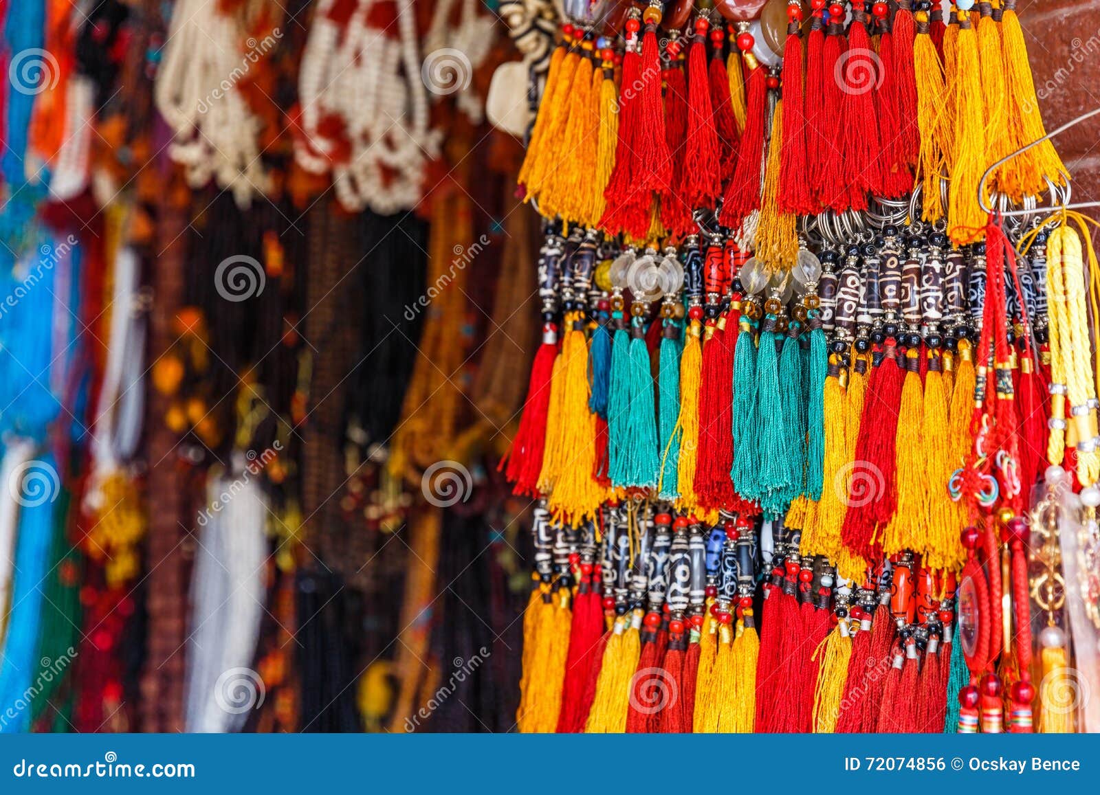 colorful nepalese keyrings