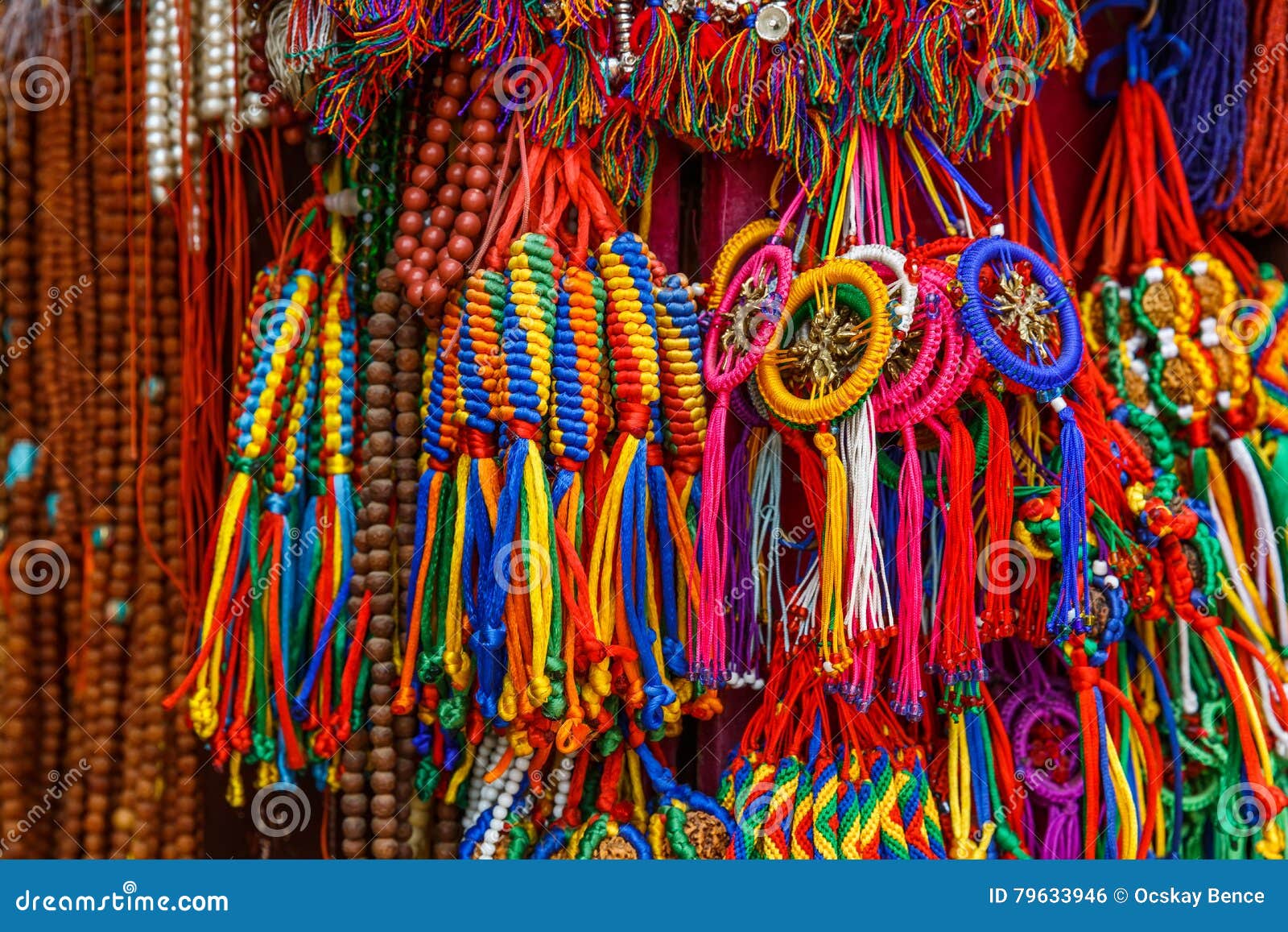 colorful nepalese keyrings