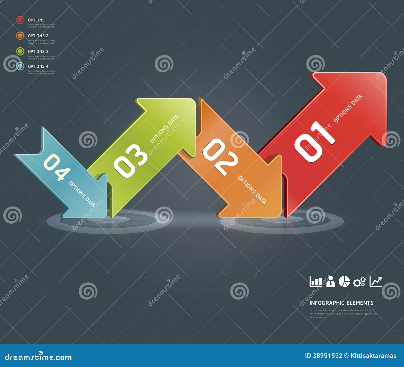 Colorful Number Banner Template. Stock Vector - Illustration of card