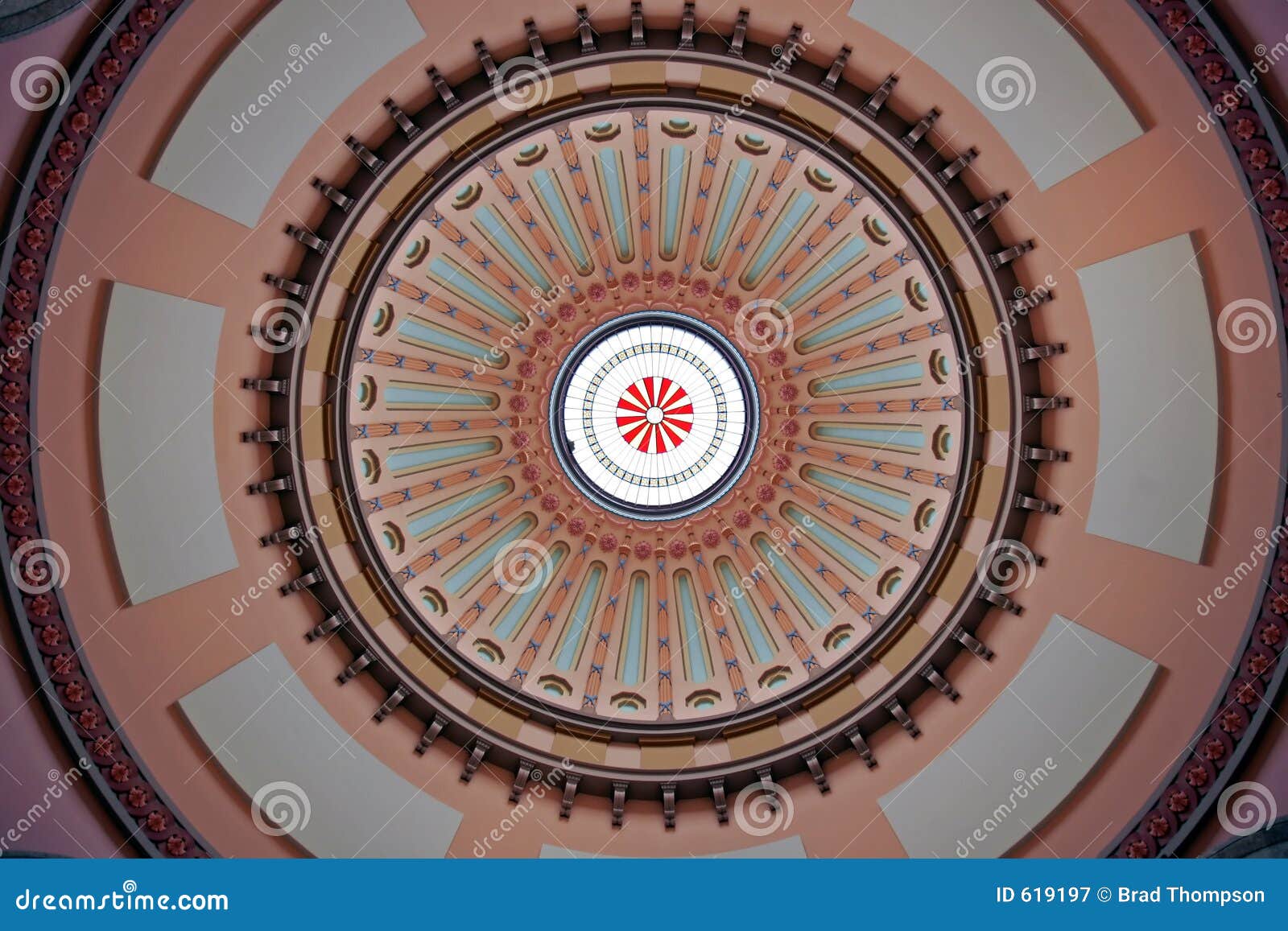 colorful ohio statehouse rotunda dome