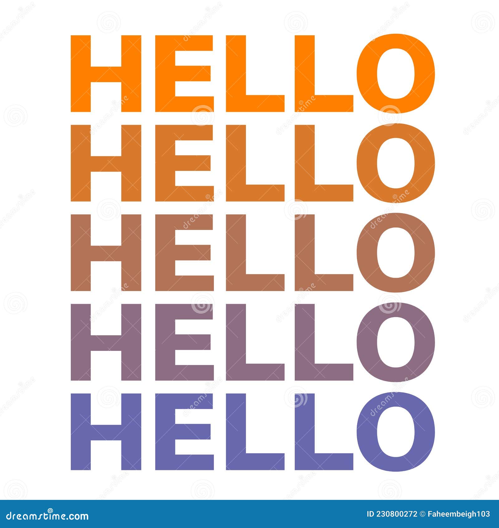 Colorful Orange Blue Funny Hello Words Stock Illustration - Illustration of message, orange: 230800272 Colorful Orange Blue Funny Hello Words Stock Illustration - Illustration of message, orange: 230800272