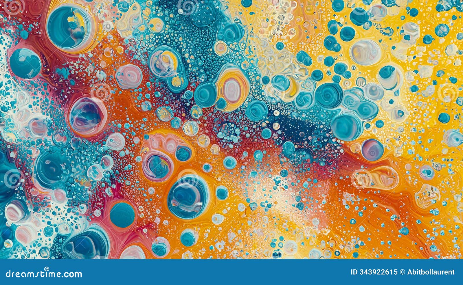 colorful ovals transitioning from warm to cool tones, resembling stained glass
