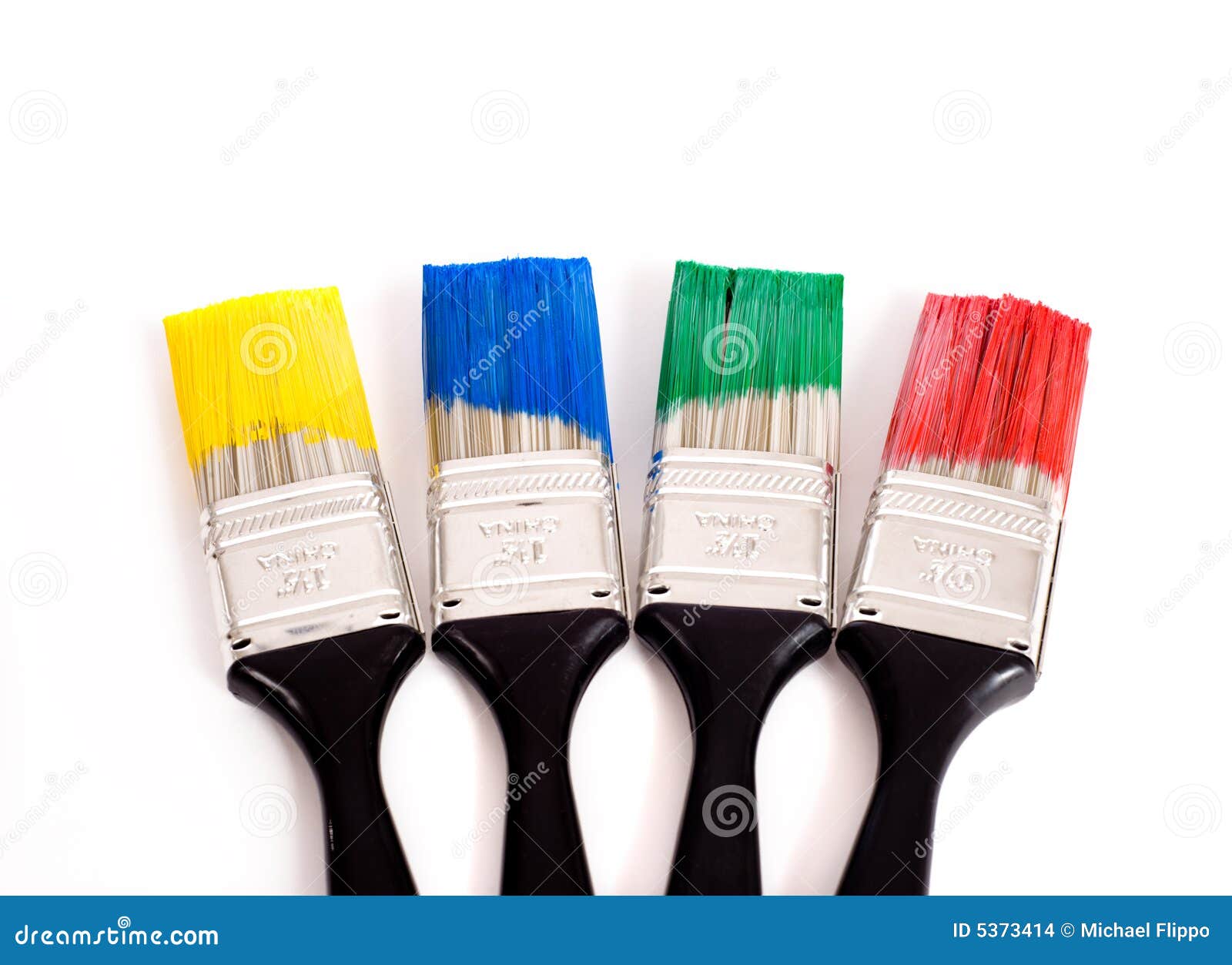 Colorful Paint Brushes stock photo. Image of colors, brush 5373414