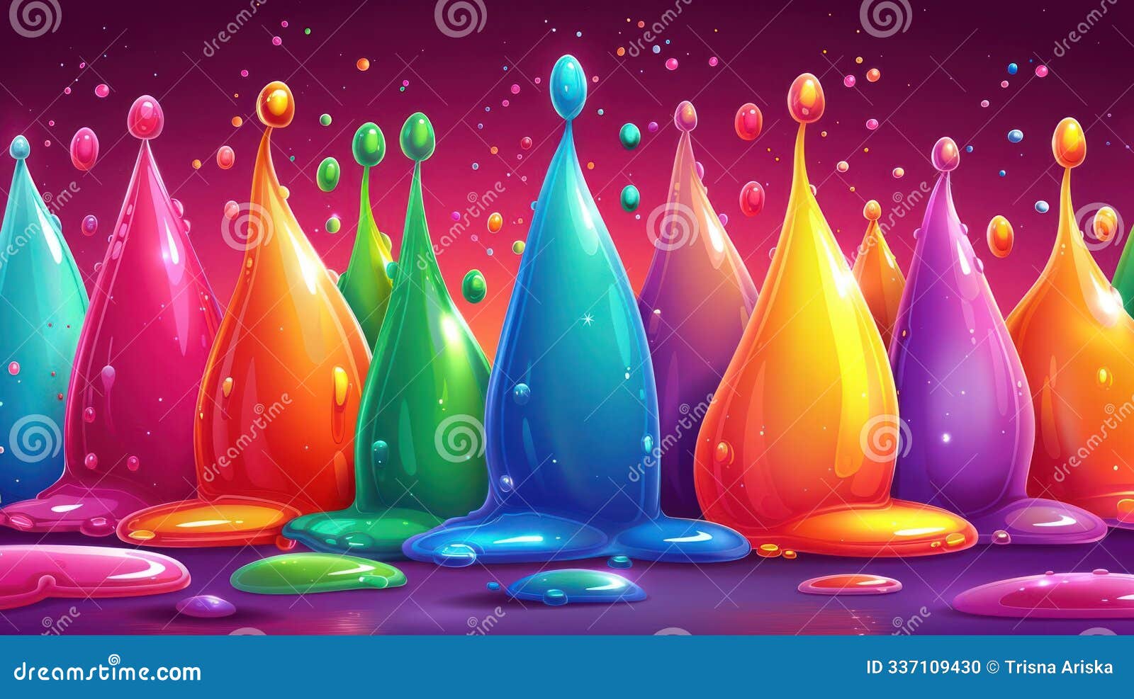 colorful paint droplets in vibrant hues create a dynamic and artistic visual display
